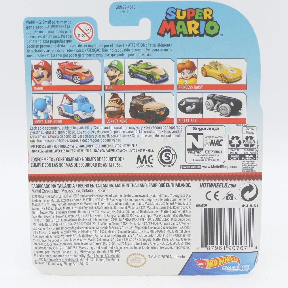 Hot Wheels Character Car Super Mario Light-Blue Yoshi Tow Truck First Appearance